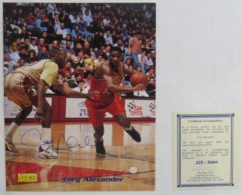 Cory Alexander İmzalı Otomatik İmza 1995 İmza Çaylakları 8x10 Basketbol Kartı - İmzalı NBA Fotoğrafları