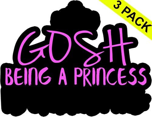 Vinil Çıkartmalar Tanrım bir Prenses Olmak Yorucu Komik Şımarık Kız Kız Arkadaşı Büyük 3 Paket Çeşitli Boyutlarda