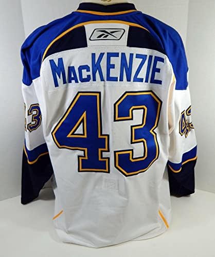 St. Louis Blues MacKenzie 43 Oyun Kullanılmış Beyaz Forma DP12294 - Oyun Kullanılmış NHL Formaları