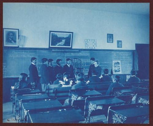 HistoricalFindings Fotoğraf: Konuşma Dersi, Konu, Sandalye, Öğrenciler, Panolar, Carlisle Indian School,PA, 1901