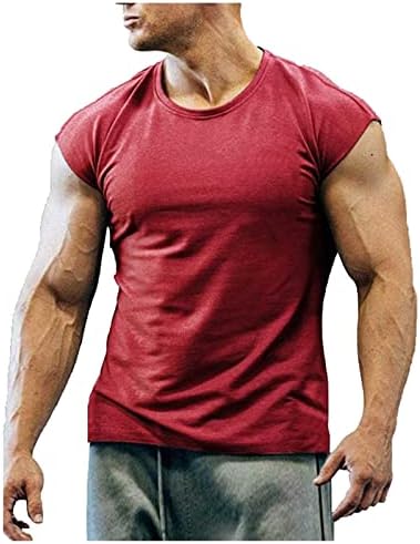 Erkek Yaz Tankı Üstleri Rahat Kravat Boya T-Shirt Yuvarlak Boyun Kolsuz Üst Nefes Fanilalar Giyim