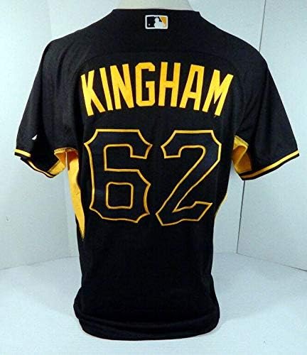 2015 Pittsburgh Pirates Nick Kingham 62 Oyun Kullanılmış Siyah Forma ST BP HZ870710 - Oyun Kullanılmış MLB Formaları