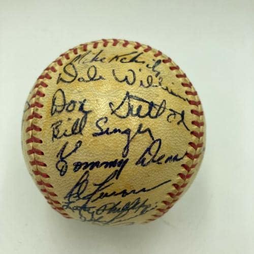 Nice 1966 Los Angeles Dodgers Takımı, JSA COA İmzalı Beyzbol Toplarıyla Beyzbol 35 Sigs İmzaladı