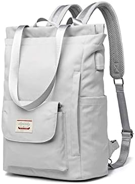 PORRASSO Kadın Laptop Sırt Çantası Rahat omuzdan askili çanta ile USB şarj portu valiz kayışı okul çantası için 14