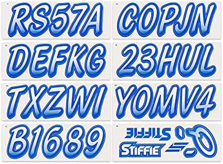 Stiffie Whipline Beyaz/Mavi 3 NOKTA Çıkartması Kiti Kayıt Numaraları Vinil Yazı Yarı Kamyon Traktör Römork Çıkartmaları