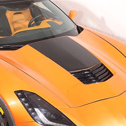 LLKUANG Hood Vent Yaratıcı Çıkartmaları Fit için Chevrolet Corvette C7 2014-2019, araba Hood Yıldız Bayrağı Vinil