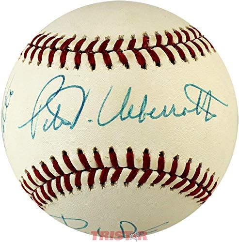 Pete Ueberroth, Bart Giamatti ve Bill White İmzalı Beyzbol PSA / DNA Sınıfı 8.5-İmzalı Beyzbol Topları