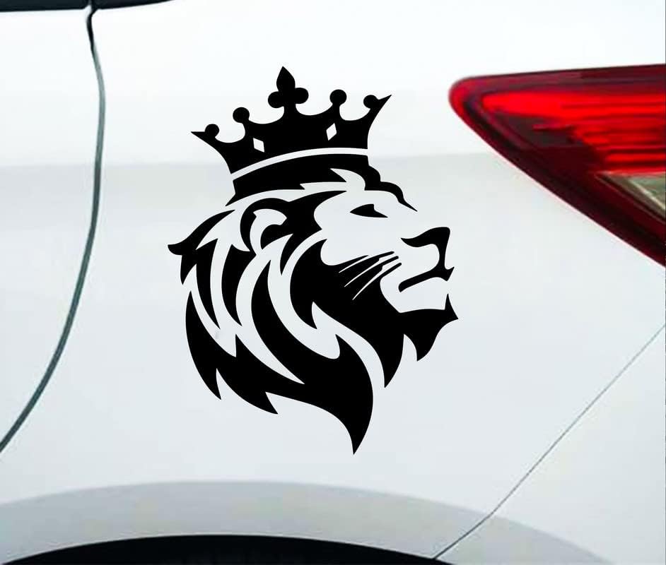 Kral Orman Orman Aslan Kraliyet Serin Vinil Sticker Çıkartması Premium Kalite için Araba Tampon Kamyon Van SUV Pencere