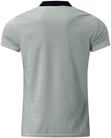XXBR Yaz erkek Golf polo gömlekler Kısa Kollu Henley 1/4 Zip Boyun Yakalı T Shirt Tenis Kas Slim Fit Casual Tops