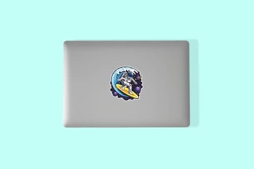 Astronot Sörfçü 5 İnç Su Geçirmez Çıkartması Sticker Duvar Pencere Kravat boya UFO Alien Uzay Stoner Taşlar Psychedelic