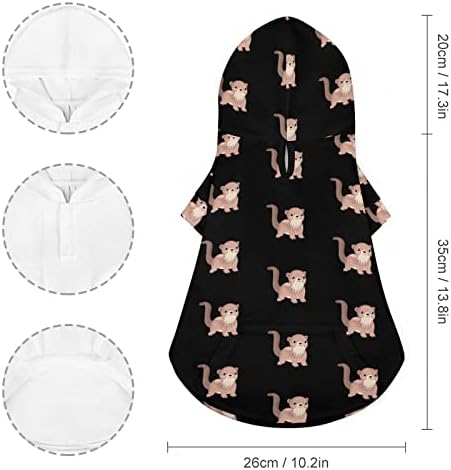 Komik Sevimli Su Samuru Köpek ve Kedi Kostümleri Sevimli Hayvan Hoodie Takım Elbise Şapka Sevimli Kıyafetler Giysileri