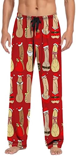 Noel Pijama Pantolon Yüksek Bel Kardan Adam Grafik dinlenme pantolonu Rahat Rahat İpli Palazzo Salonu Geniş Bacak