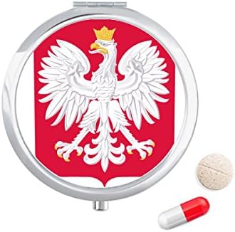 Polonya Avrupa Ulusal Amblemi Hap Kutusu Cep tıbbi saklama kutu konteyner Dağıtıcı
