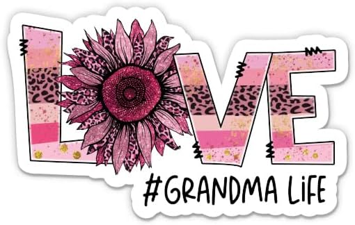 Aşk Büyükanne Hayat Sticker-3 laptop etiketi - Su Geçirmez Vinil Araba, Telefon, Su Şişesi-Büyükanne Çıkartması