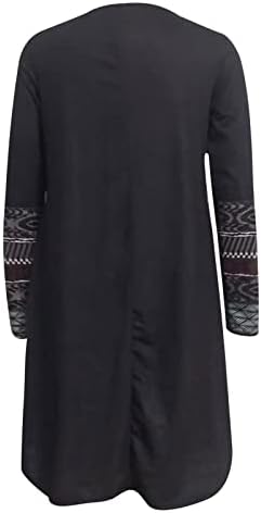 NOKMOPO Yeni Yıl Arifesi. Kadın Elbiseleri moda rahat baskılı Yuvarlak Boyun kazak gevşek uzun kollu elbise