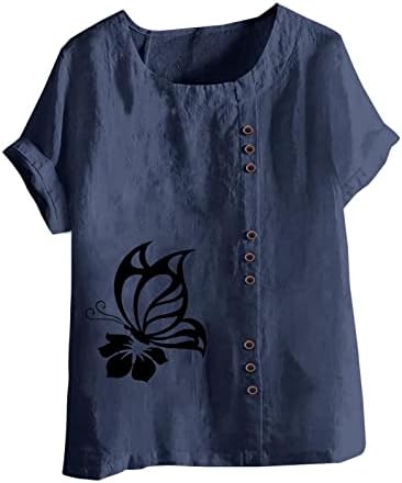 Karahindiba Baskı T Shirt Kadınlar için Yuvarlak Boyun T-Shirt Artı Boyutu Gömlek Gevşek Fit Kısa Kollu Yaz Casual