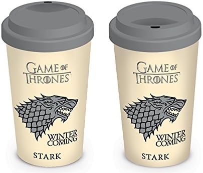 Pyramıd Internatıonal Game of Thrones (House Stark) Resmi Kutulu Seramik Kahve / Çay Bardağı, Çok Renkli, 12 oz/340