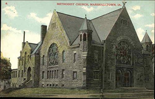 Metodist Kilisesi Marshalltown, Iowa IA Orijinal Antika Kartpostal