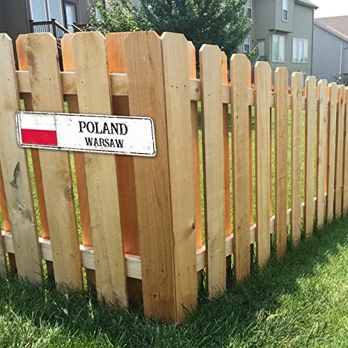 Polonya Bayrağı Sokak İşareti Kişiselleştirilmiş Şehir Kaliteli Metal İşareti Polonya Memleketi İşareti Çiftlik Evi
