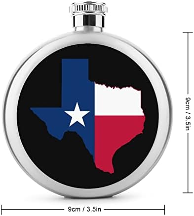 Texas Eyalet Bayrağı Harita Sürahi Yuvarlak Likör Şişesi Sevimli Viski Çelik Şişeler Taşınabilir şarap şişesi Kılıfları