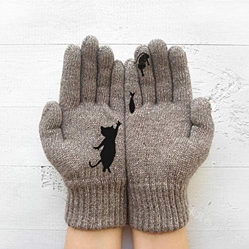 Kadın Kış dokunmatik ekran eldiveni Sıcak Polar Astarlı örgü eldivenler Elastik Manşet Kış Manifatura Eldiven
