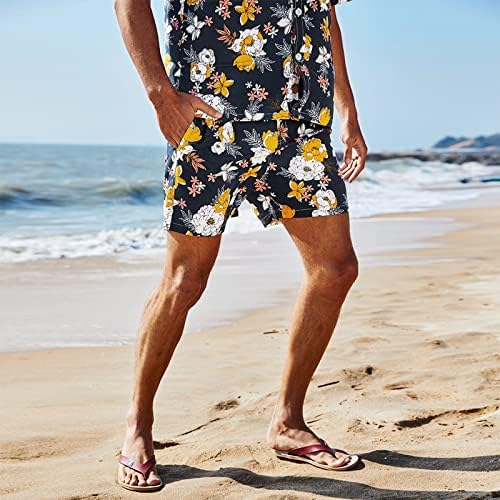 Erkek mayoları erkek Artı Boyutu Hafif Yüzmek Pantolon Tatil Grafik Desen Elastik Bel Hawaiian Plaj Boardshorts