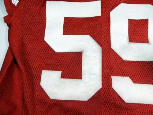 2011 San Francisco 49ers Thaddeus Gibson 59 Oyunu Yayınlandı Kırmızı Forma 46 DP30854 - İmzasız NFL Oyunu Kullanılmış