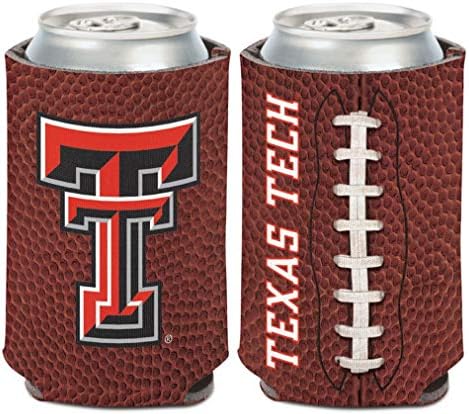 WinCraft Texas Tech Üniversitesi Kırmızı Reaiders 1'li Paket 12 oz. 2 Taraflı Kutu Soğutucu-Futbol Tasarımı