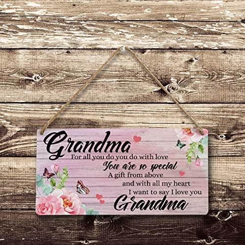 Ülke Çiçek Kelebek Büyükanne Ahşap Plak Burcu Dekor Seni Seviyorum Demek İstiyorum Büyükanne Asılı Ahşap Plak anneler