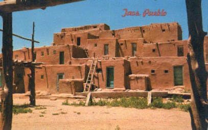 Taos Pueblo, Yeni Meksika Kartpostalı