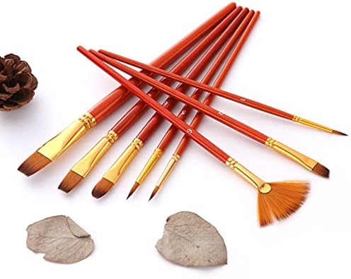 10 adet / takım Naylon Saç Boyama Fırçası Kısa Çubuk Yağ Akrilik Fırça Suluboya Kalem Sanat Araçları Malzemeleri