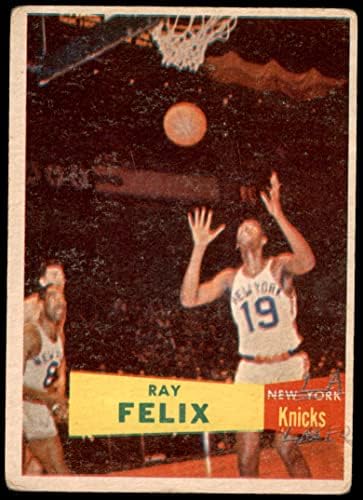 1957 Topps 35 Ray Felix New York Knicks (Basketbol Kartı) ZAVALLI Knicks Long Island Üniversitesi
