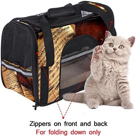 Evcil hayvan taşıyıcı, Yumuşak Taraflı Konfor Taşınabilir Katlanabilir Seyahat evcil hayvan çantası, Soyut Vintage