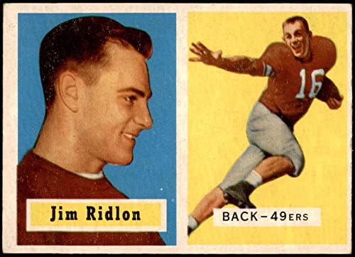 1957 Topps 139 Jim Ridlon San Francisco 49ers (Futbol Kartı) ESKİ 49ers Siraküza