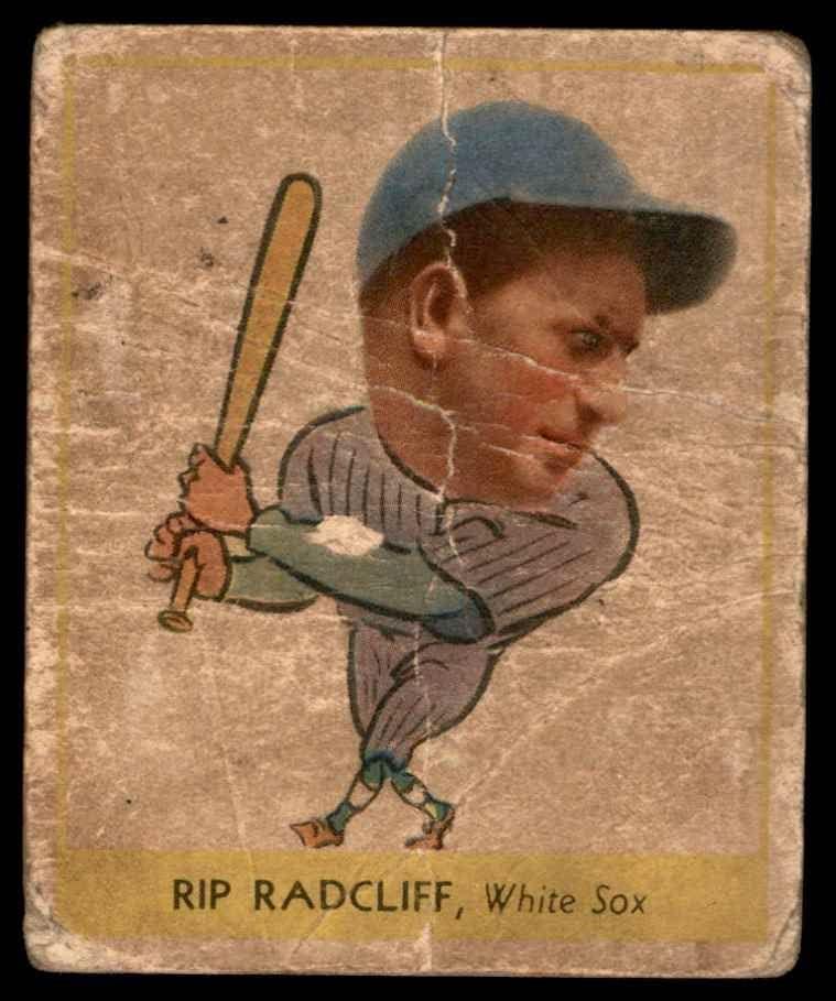 1938 Goudey Heads Up 261 / 285 Rıp Radcliff Chicago White Sox (Beyzbol Kartı) (Arka Plan Düz olabilir veya Çizgi