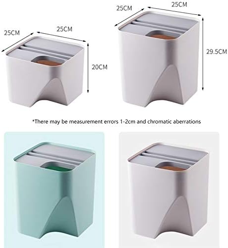 LİNRUS Mutfak çöp kutuları istifleme sınıflandırma çöp kutuları ev kuru ve ıslak ayırma Banyo çöp kutuları, Blue2