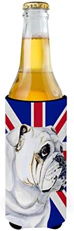 Caroline's Treasures LH9471MUK İngiliz Union Jack İngiliz Bayrağı ile ingilizce Bulldog İnce kutular için Ultra Hugger,