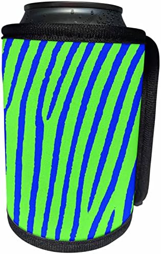 3dRose Harika bir yeşil ve mavi zebra tasarımı-Şişe Sargısını Soğutabilir (cc_353822_1)