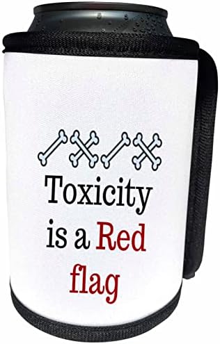 3dRose Kadınlar için İlham Verici Alıntılar Toksisite kırmızı bayraklı Kutu Soğutucu Şişe Sargısıdır (cc-363332-1)