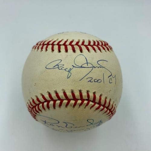 Whitey Ford Roger Clemens Yankees Cy Young Ödülü Kazananlar Beyzbol JSA COA İmzalı Beyzbol Topları İmzaladı