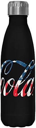 Coca-Cola Bayrak Logosu 17 oz Paslanmaz Çelik Su Şişesi, 17 Ons, Çok Renkli