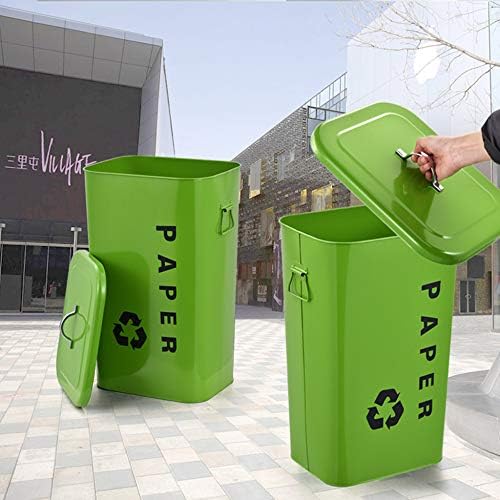 SSHHI çöp tenekesi, Kapaklı Dikdörtgen Logolu Çöp Sınıflandırması Çevre Koruma geri dönüşüm kutusu Restoranlar için