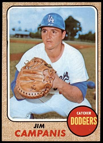1968 Topps 281 Jim Campanis Los Angeles Dodgers (Beyzbol Kartı) ESKİ Dodgers