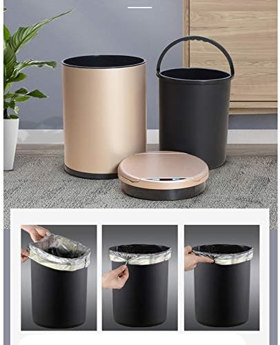 SXNBH Akıllı çöp kutusu Ev Oturma Odası Yatak Odası Mutfak Banyo Otomatik İndüksiyon çöp tenekesi Paslanmaz çelik