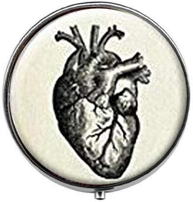 Steampunk Anatomik Kalp-Steampunk Kalp Hap Kutusu-Charm Hap Kutusu-Cam Şeker Kutusu