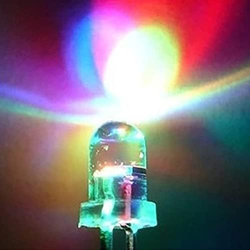 100 adet 5mm RGB renkli hızlı yanıp sönen LED diyot, çok renkli değişen 2 Pin süper parlak ışık yayan LED diyotlar