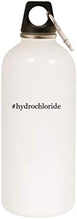 Molandra Ürünleri hidroklorür - Karabinalı 20oz Hashtag Paslanmaz Çelik Beyaz Su Şişesi, Beyaz