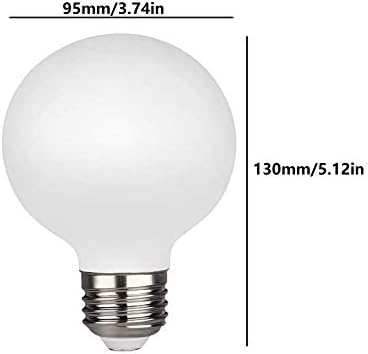 Lxcom aydınlatma G95 / G30 LED küre ampuller 9 W LED ampul 80 W eşdeğer soğuk beyaz 6500 K yuvarlak Vanity ampul E26/E27