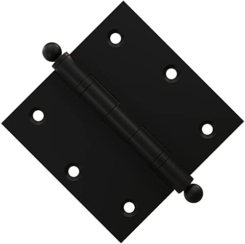 Finsbury Donanım Siyah kapı menteşesi Mat Siyah Rulman 3. 5x3. 5 İnç Ağır Hizmet Tipi Dekoratif Vidalı Uçlar Dahil-3