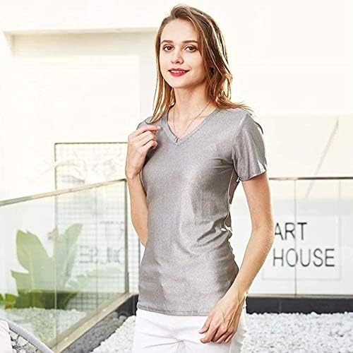 DARZYS Hamile Kadınlar için T-Shirt Anti-Scratch Gümüş Elyaf Kombinasyonu ve Radyasyondan Korunma Kadınlar için Koruyucu
